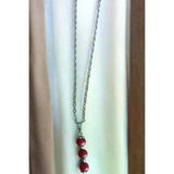 ART LİFE DOĞALTAŞ Natural Stones artlıfedoğaltaş600267 Mercan Kolye Mercan Taşı Kolye Doğal Taş Kolye Zincirli Kadın Kolye Hediyelik Kolye 6Mm