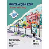Art Liva A5 190 GR 20 Yaprak Spiralli Marker ve Çizim Defteri