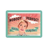 Art Nobody Is Perfect Kabartmalı Metal Duvar Panosu