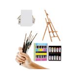 Art Picasso Şovale 175CM 10LU Fırça 35X50 Tuval 10X40ML Monalisa Boya