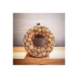 ART PINE Yılbaşı Yeni Yıl Kalın Kozalak Çelenk Kapı Süsü Noel Parti Handmade El yapımı