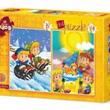 Art Puzzle 12+24 Parça Mevsim Yaz-Kış Puzzle