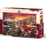 ART Puzzle 2000 Parça Karavan Kampı Eğitici Oyuncak 3+ Yaş Aralığı Ahşap Karton Malzeme