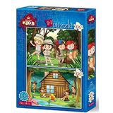 Art Puzzle 4519 2x100 Parça İzci Kampı Puzzle