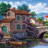 Art Puzzle 500 Parça Çiçekli Kanal Puzzle