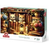 Art Puzzle Bilge Kediler Kitaplığı 260 Parça Puzzle