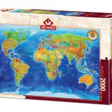 Art Puzzle Jeopolitik Dünya Haritası 2000 Parça Puzzle