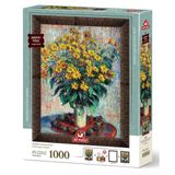 Art Puzzle Kudüs Enginar Çiçekleri Claude Monet 1000 Parça Çerçeveli Puzzle - 5688