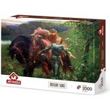 Art Puzzle Merhametsiz Güzel Kadın 2000 Parça Eğlenceli Tasarımlı Kutu Oyunu Kız Çocuklar İçin