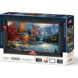 Art Puzzle Nehir Üzerinde Kış Gölgesi 1000 Parça Çerçeveli Puzzle