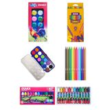 ART Silka Shiny Kuru Boya 12'li Osaka Pastel Boya 12'li Osaka Sulu Boya 12'li Kırtasiye Seti Okul Seti