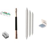 Art Tone Eskiz Yardım Malzeme Seti 3'lü Dağıtıcı + Kalem Uzatma Aparatı + Silgi + Hamur Silgi + Kalem Açacağı - Renkli - Standart