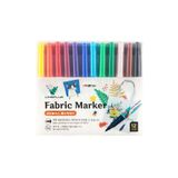 Art Tone Fabric Marker Kumaş Kalemi T-Shirt Ayakkabı Pantolon Ceket Çorap Boyama Kalemi 12 Adet Set
