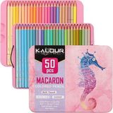 Art Tone Kalour Profesyonel Artist Kuru Boya Macaron Kalem Seti Metal Kutu 50LI - Standart