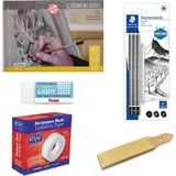 Art Tone KARAKALEM VE KÖMÜR BAŞLANGIÇ SETİ NO:2+TALENS KARAKELEM DEFTERİ+STAEDLER KÖMÜR KALEM SETİ
