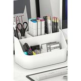 Art Tone Organizer Beyaz Masaüstü Keçeli Kalem, Markör, Akrilik Touch Marker Kalemlik Standı 5 Bölmeli Küçük - Renkli - Standart