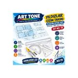 Art Tone Yıldızlar Çizim Takımı Seti No:19 | 30 cm Cetvel, Gönye, İletki ve Pergel | 12 Parça Okul Çizim Ofis