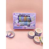 Art Vintage Washi Tape Bant Yapışkanlı Maskeleme Kağıdı Desenli Bant 12'li - Mor Claude Monet Tabloları