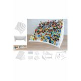 Art3 Dev LEGO Minifigür Sergileme Standı (117 Figür Kapasiteli) - Vidasız Modüler Raf-Beyaz