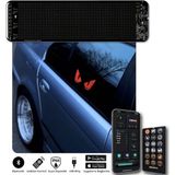 ART3 Kişiselleştirilebilir Araç LED Ekranı - Bluetooth Uygulama Kontrollü Kayan Yazı & Emoji Paneli - Esnek Rgb Matrix Panel - Siyah
