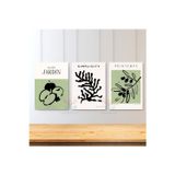 Artarilion 3'lü Set Kanvas Tablo Minimalist Boho Modern Mutfak Tablosu Duvar Tablosu Bohemian Kanvas Tablo