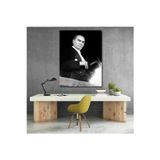 Artarilion Atatürk Portresi Kanvas Tablo Şapka Tutan Atatürk Tablosu Ev Ofis DekoruDuvar Tablosu