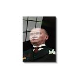 Artarilion Cam Dikey Duvar Tablosu Cam Atatürk Portre Renkli Ev Ofis Salon Modern Duvar Tablosu