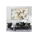 Artarilion Cam Yatay Duvar Tablosu Cam Firca Darbeleri Cicekler3 Ev Ofis Salon Modern Duvar Tablosu
