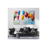 Artarilion Cam Yatay Duvar Tablosu Cam Renkli Balonlar Ev Ofis Salon Modern Duvar Tablosu