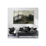 Artarilion Cam Yatay Duvar Tablosu Cam Yesil Agaclar Ev Ofis Salon Modern Duvar Tablosu