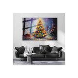 Artarilion Cam Yatay Duvar Tablosu Cam Yilbasi Agaci Ev Ofis Salon Modern Duvar Tablosu
