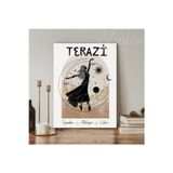 Artarilion Dijital HD Baskı Kanvas Tablo Terazi Burcu Kanvas Tablo Zodiac Burç Duvar Tablosu