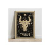Artarilion Kanvas Dijital HD Baskı Kanvas Tablo Boğa Burcu Kanvas Tablo Zodiac Burç Duvar Tablosu