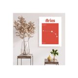 Artarilion Kanvas Dijital HD Baskı Kanvas Tablo Koç Burcu Takımyıldızı Duvar Tablosu