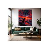 Artarilion Kanvas Dikey Duvar Tablosu Kanvas Goku Ejderha Anime Tablosu Ev Ofis Salon Modern Duvar Tablosu