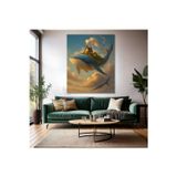 Artarilion Kanvas Dikey Duvar Tablosu Kanvas Uçan Balina Ev Ev Ofis Salon Modern Duvar Tablosu
