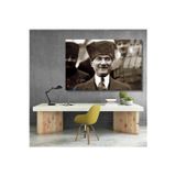 Artarilion Mustafa Kemal Atatürk Siyah Beyaz Tablo Cam Tablo Modeli Hd Dijital Baskı Duvar Tablosu