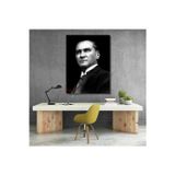 Artarilion Siyah Beyaz Atatürk Görseli Kanvas Tablo Modeli Ev Ofis Hediyesi Duvar Dekoru