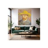 Artarilion Van Gogh Kanvas Tablo Kanvas Duvar Tablosu Empresyonizm Tablo Hasır Şapka Portre