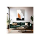 Artarilion Yağlı Boya Görünümlü Soyut Cam Tablo Fırça Darbeleri Modern Salon Tablosu Cam Duvar Tablosu