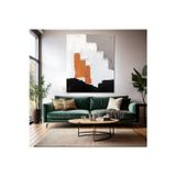 Artarilion Yağlı Boya Görünümlü Soyut Kanvas Tablo Fırça Darbeleri Modern Salon Tablosu Kanvas Duvar Tablosu
