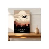 Artarilion Yüzüklerin Efendisi Kanvas Tablo Erabor Duvar Dekorasyonu LOTR Oyun Odası Salon Tablosu