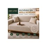 ARTASIX 140*200 cm Premium Sıvı Geçirmez Koltuk Koruyucu | Kaymaz Pati Dostu Yıkanabilir Koltuk Örtüsü