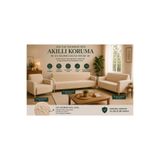 ARTASIX Krem Koltuk Takımı Örtüsü 3+3+1+1 Premium | Sıvı Geçirmez Kaymaz Yıkanabilir Koltuk Koruyucu Örtü Kedi Köpek Dostu 12adet 140*220 cm, 2 adet 140*80 cm
