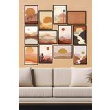 Artavessa 12 Parça Siyah Çerçeve Görünümlü Mdf Tablo Seti 12ARTAVESSA2, 15 x 20