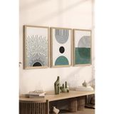 Artavessa 3 Parça Ahşap Çerçeve Görünümlü MDF Poster Tablo Seti - Set 1, 20 x 30