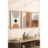 Artavessa 3 Parça Ahşap Çerçeve Görünümlü MDF Poster Tablo Seti - Set 10, 15 x 20