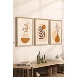 Artavessa 3 Parça Ahşap Çerçeve Görünümlü MDF Poster Tablo Seti - Set 101, 20 x 30