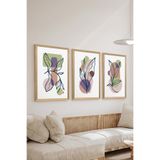 Artavessa 3 Parça Ahşap Çerçeve Görünümlü MDF Poster Tablo Seti - Set 102, 20 x 30