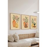 Artavessa 3 Parça Ahşap Çerçeve Görünümlü MDF Poster Tablo Seti - Set 106, 15 x 20